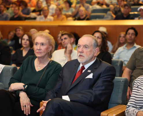 LAST NIGHT IN JERUSALEM - THE BRIDGE A SPECIAL SCREENING AT THE MENACHEM BEGIN CENTER. Honoring the story of October 7 and the healing power of music. THE CAST WITH SPECIAL GUESTS AMBASSADOR MIKE HUCKABEE & DAVID FISHOF, PRODUCER RESIDENT RIVLIN & SAM GRUNDWERG