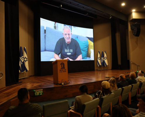 LAST NIGHT IN JERUSALEM - THE BRIDGE A SPECIAL SCREENING AT THE MENACHEM BEGIN CENTER. Honoring the story of October 7 and the healing power of music. THE CAST WITH SPECIAL GUESTS AMBASSADOR MIKE HUCKABEE & DAVID FISHOF, PRODUCER RESIDENT RIVLIN & SAM GRUNDWERG